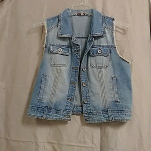 Light blue jean vest